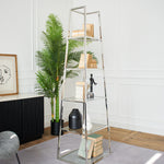 Libreria a piramide in acciaio e vetro Bryant Park 60 cm - OrchideaMilano1981