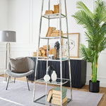 Libreria a piramide in acciaio e vetro Bryant Park 60 cm - OrchideaMilano1981