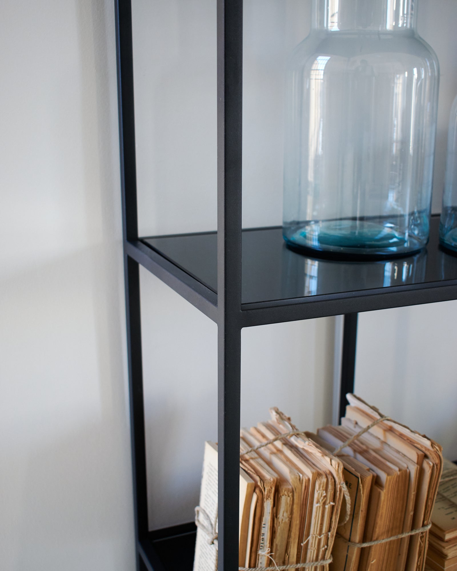 Libreria moderna in acciaio e vetro Gotham small 60 cm - OrchideaMilano1981