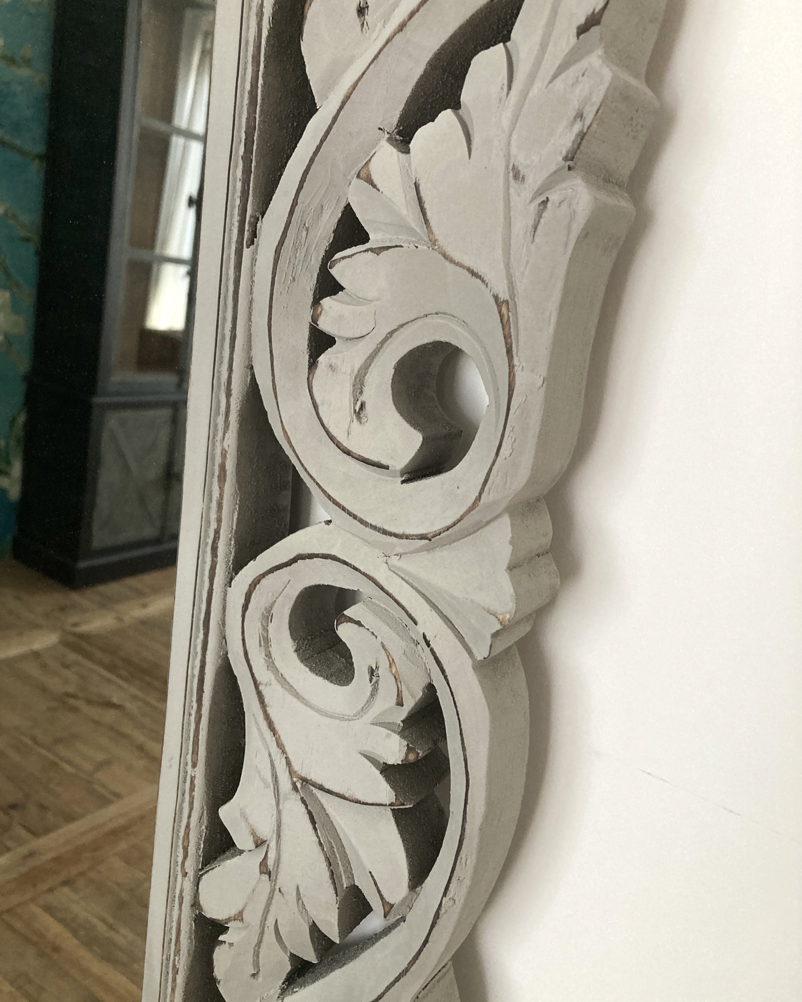 Specchiera a figura intera in legno Antique Grey - OrchideaMilano1981