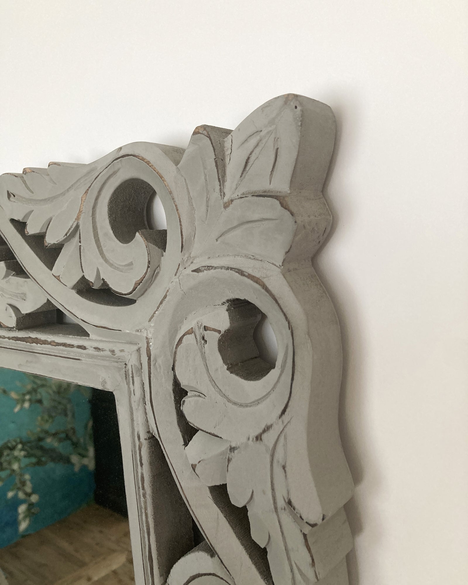 Specchiera a figura intera in legno Antique Grey - OrchideaMilano1981