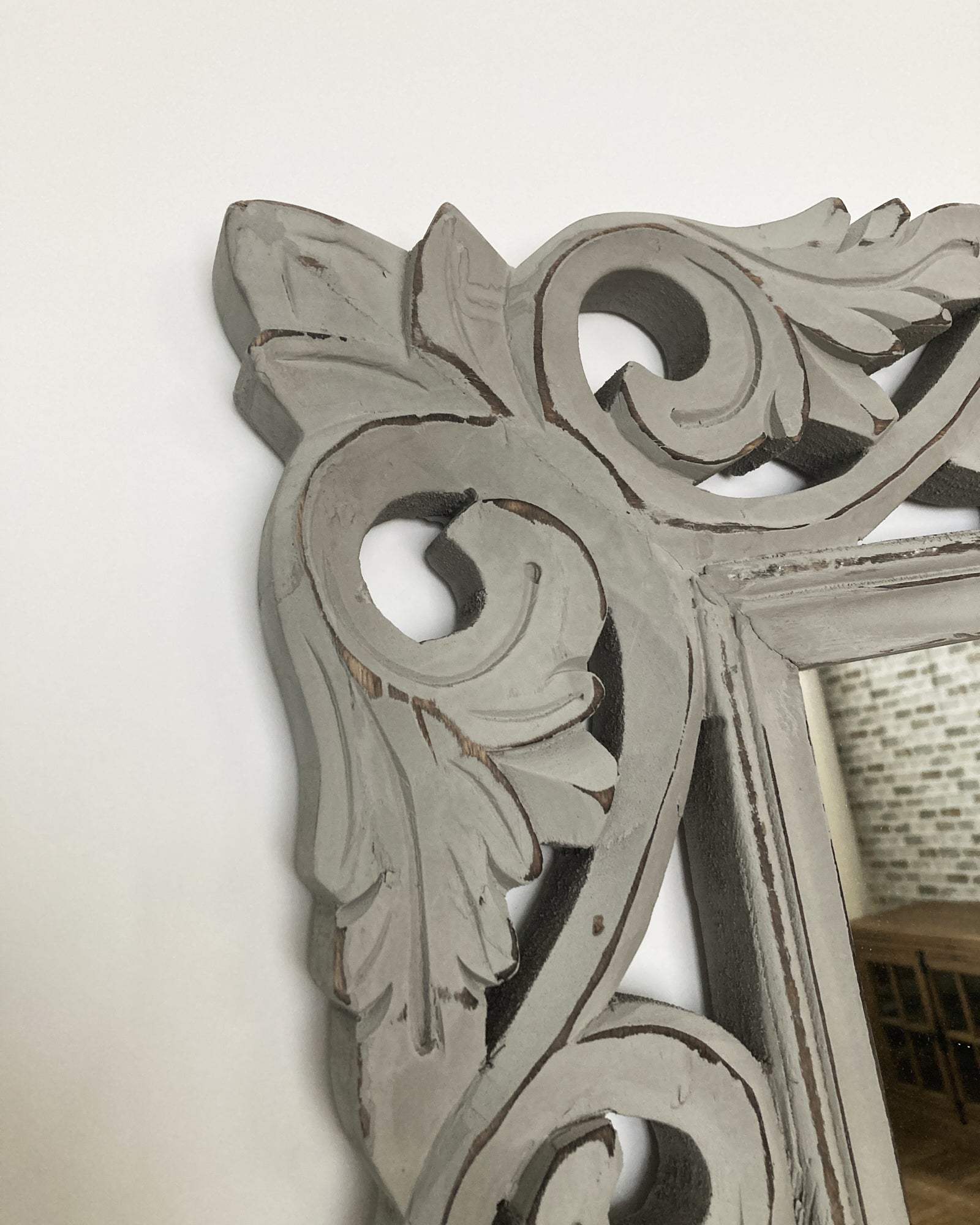 Specchiera a figura intera in legno Antique Grey - OrchideaMilano1981