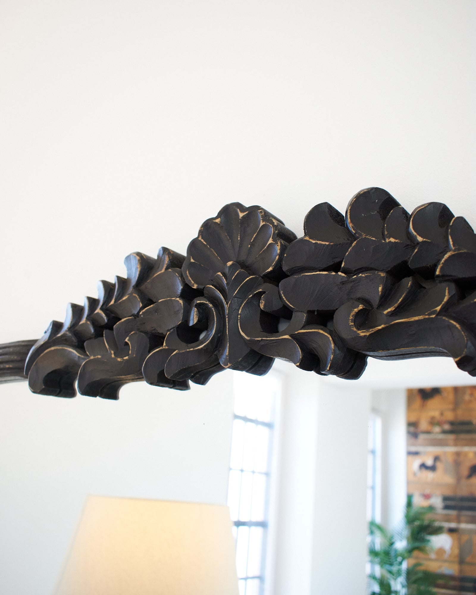 Specchiera da parete in legno Crown Black - OrchideaMilano1981