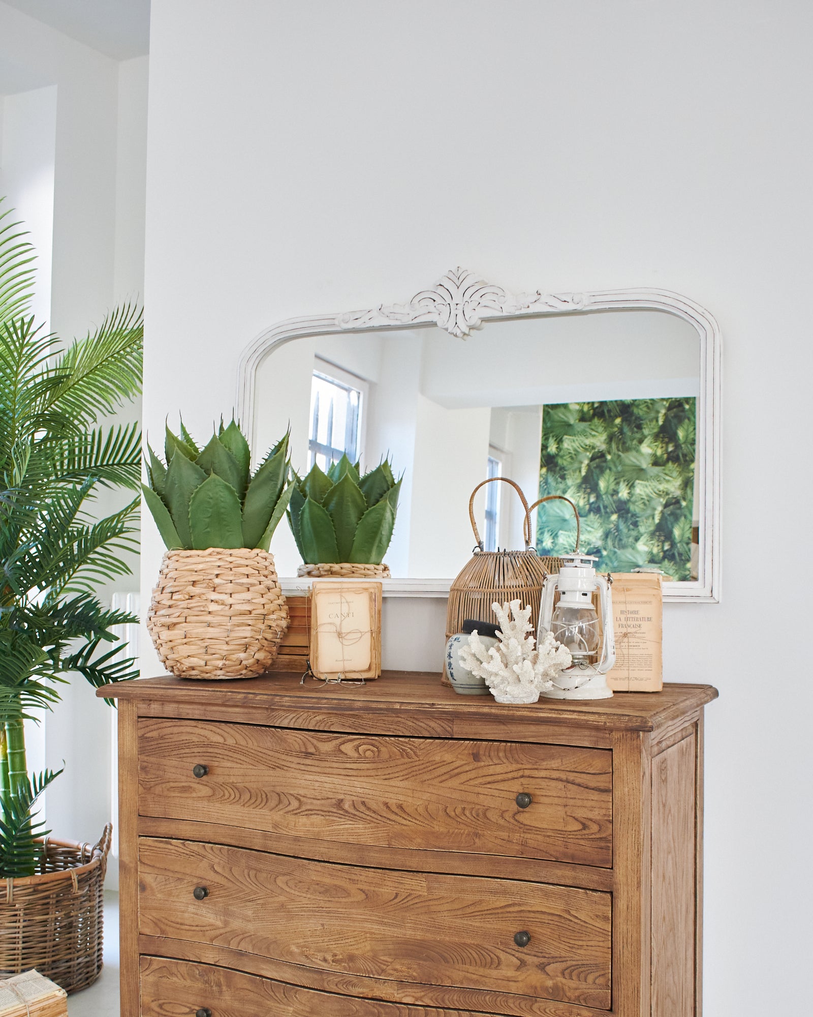 Specchiera in legno Crown White - OrchideaMilano1981