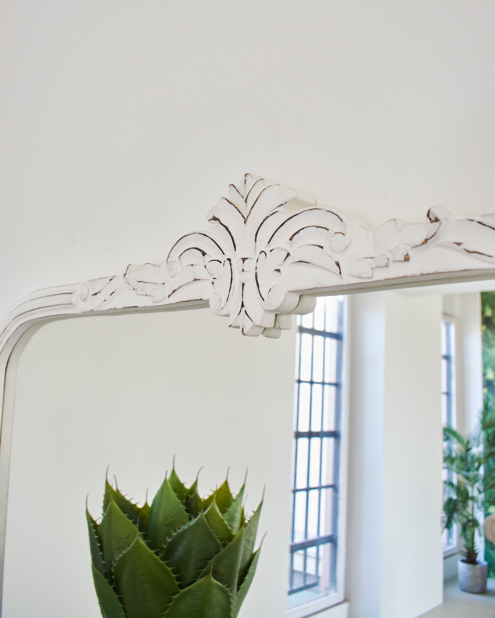 Specchiera in legno Crown White - OrchideaMilano1981