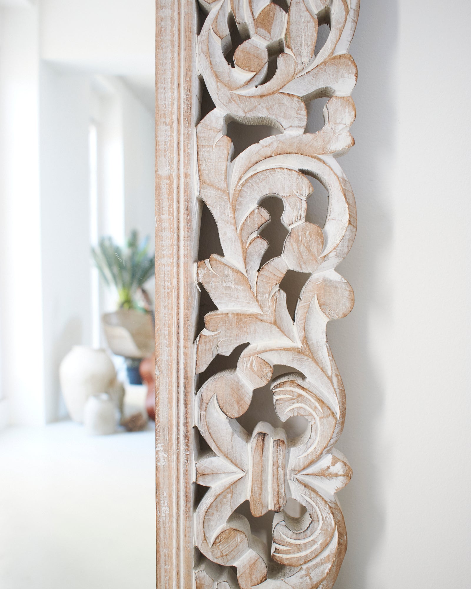 Specchiera a figura intera in legno Ibiza - OrchideaMilano1981