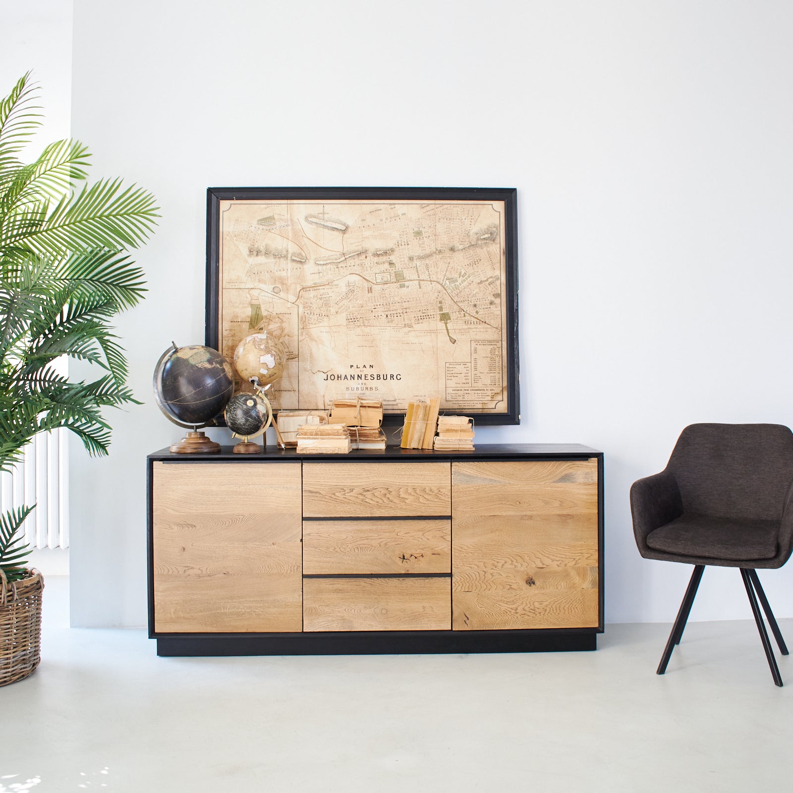 Credenza in legno massello di rovere Oakwood 170 cm - OrchideaMilano1981