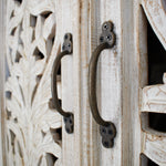 Armadio in legno di mango massello intagliato Jodhpur 95 cm - OrchideaMilano1981