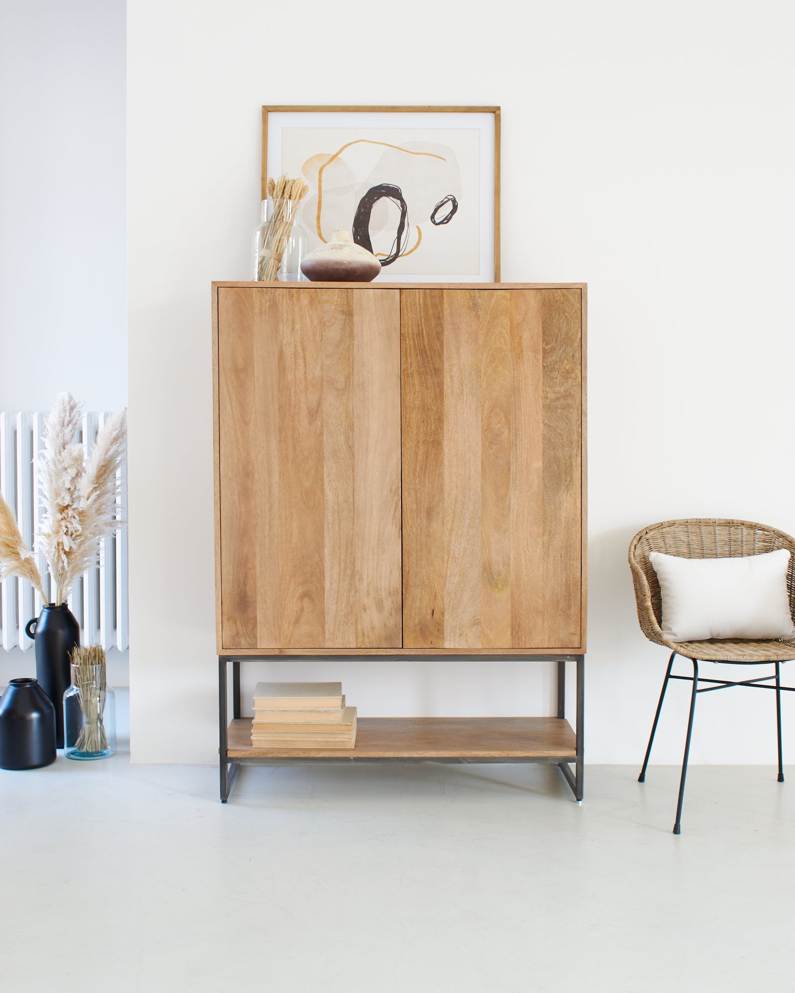 Credenza 2 ante in legno e ferro Skyline 100 cm - OrchideaMilano1981