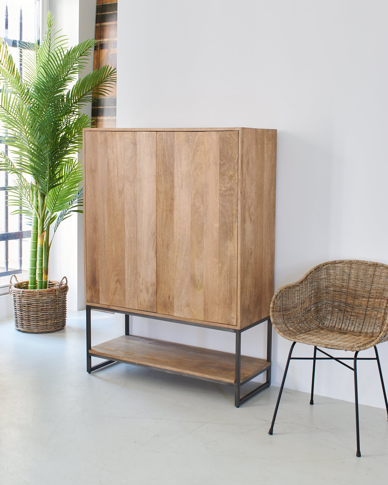 Credenza 2 ante in legno e ferro Skyline 100 cm - OrchideaMilano1981