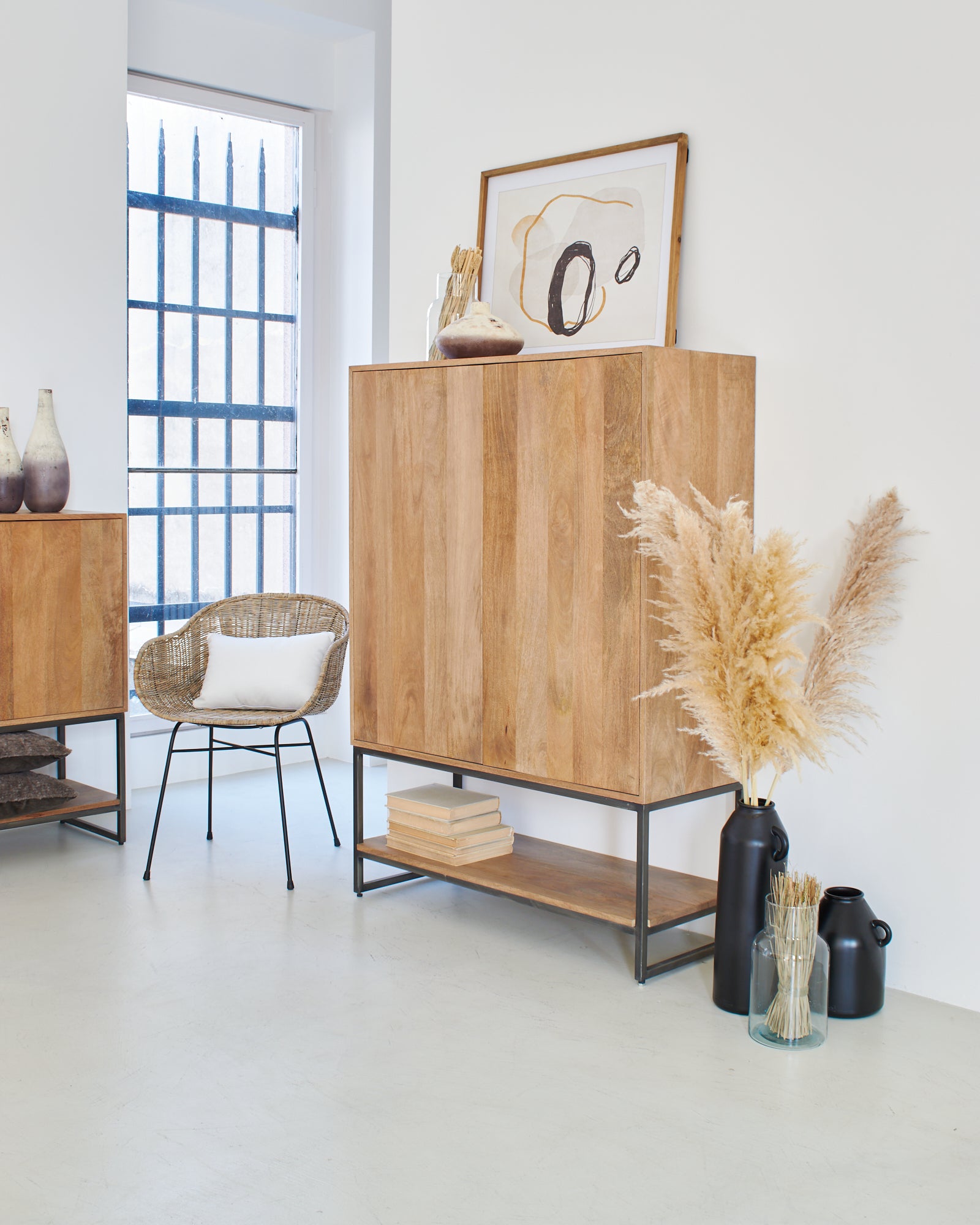Credenza 2 ante in legno e ferro Skyline 100 cm - OrchideaMilano1981