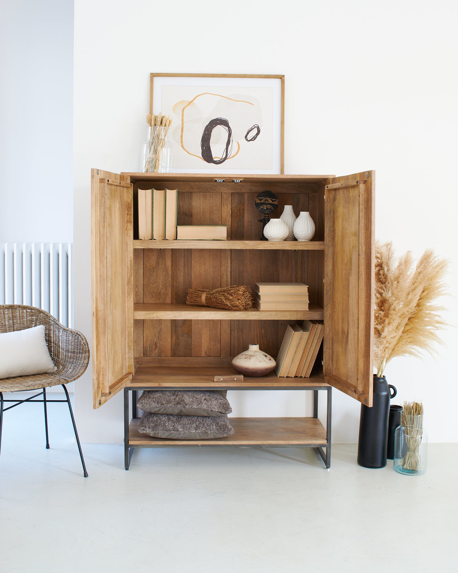 Credenza 2 ante in legno e ferro Skyline 100 cm - OrchideaMilano1981