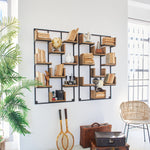 Libreria da parete in legno e ferro Segno 70 cm - OrchideaMilano1981