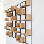 Libreria da parete in legno e ferro Segno 70 cm - OrchideaMilano1981