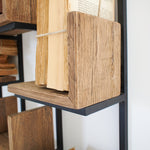 Libreria da parete in legno e ferro Segno 70 cm - OrchideaMilano1981