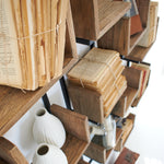 Libreria da parete in legno e ferro Segno 70 cm - OrchideaMilano1981