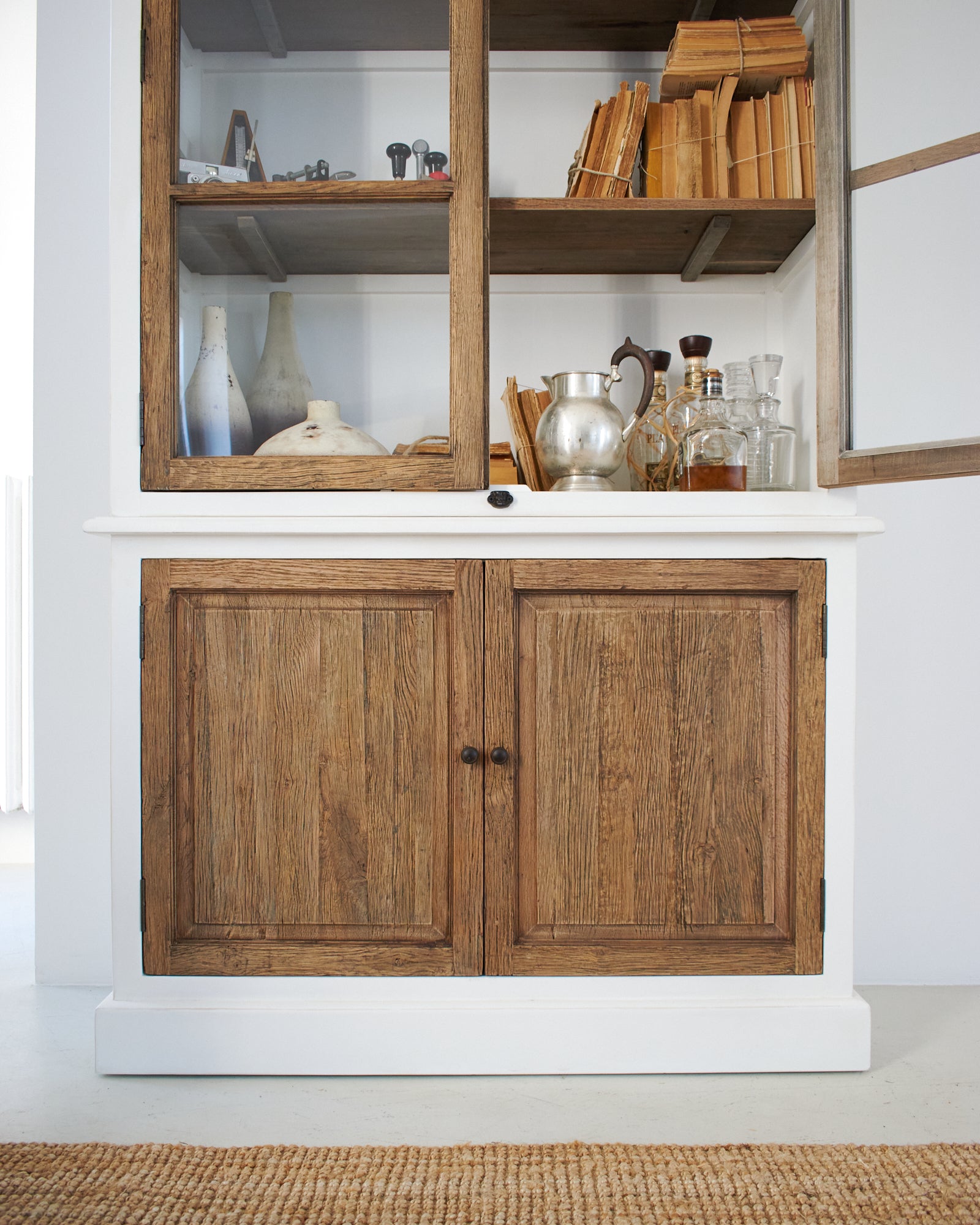 Vetrina 2 ante in legno massello Andalusia 120 cm - OrchideaMilano1981