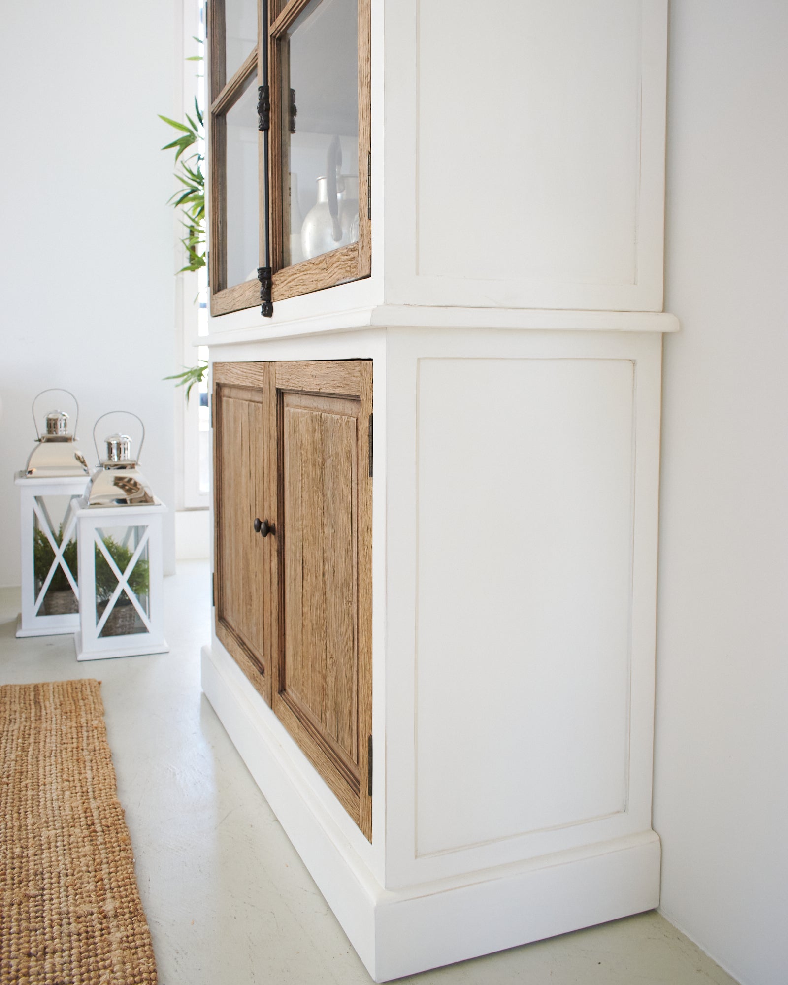 Vetrina 2 ante in legno massello Andalusia 120 cm - OrchideaMilano1981