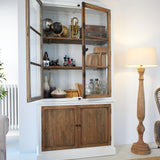 Vetrina 2 ante in legno massello Andalusia 120 cm - OrchideaMilano1981