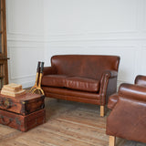 Divano 2 posti in pelle vintage Cambridge - OrchideaMilano1981
