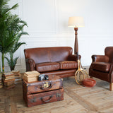 Divano 2 posti in pelle vintage Cambridge - OrchideaMilano1981