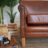 Divano 2 posti in pelle vintage Cambridge - OrchideaMilano1981