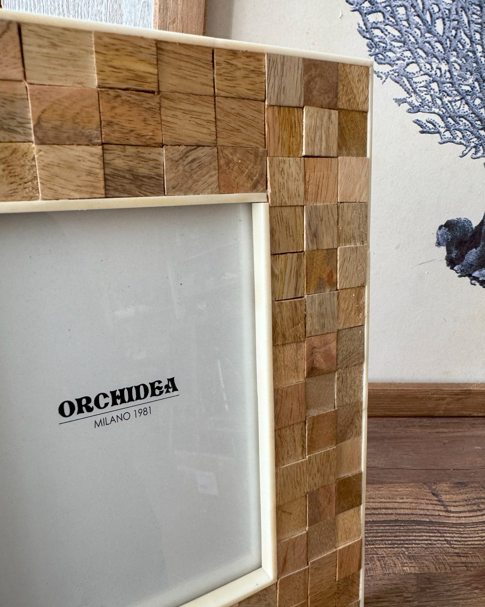 Portafoto con cornice in legno e osso Sahara - OrchideaMilano1981