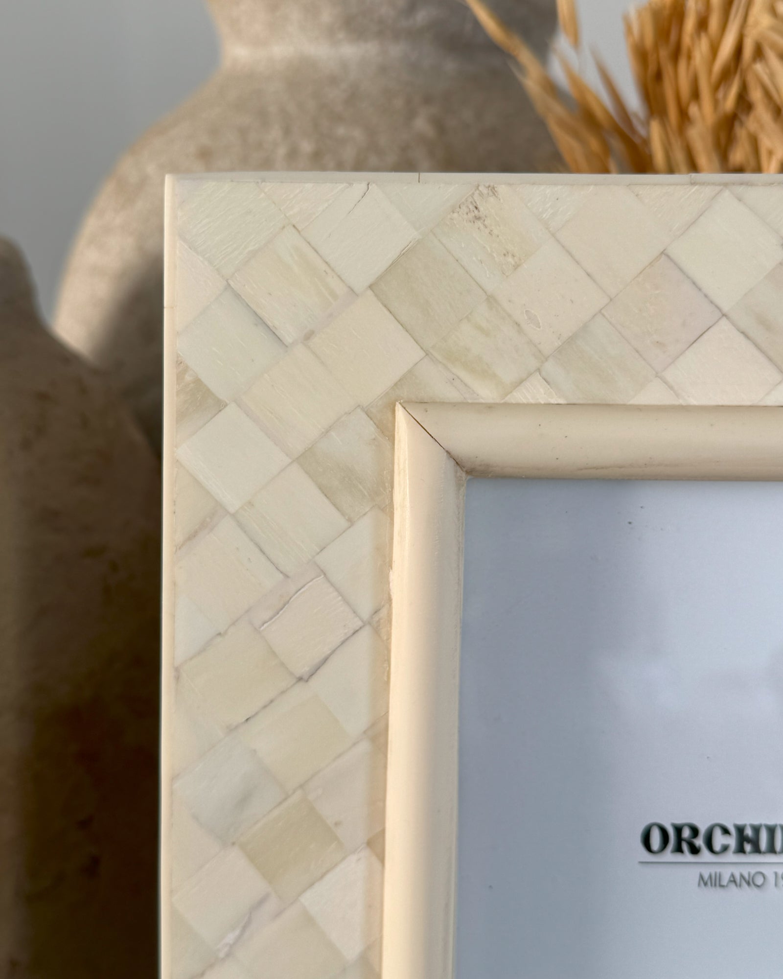 Portafoto con cornice in osso Beatriz - OrchideaMilano1981