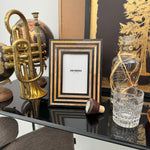 Portafoto con cornice in legno e resina Black Lines - OrchideaMilano1981