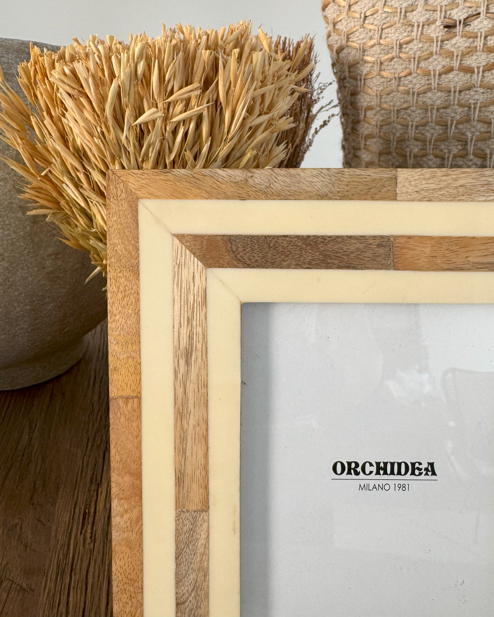 Portafoto con cornice in legno e osso Natura Lines - OrchideaMilano1981