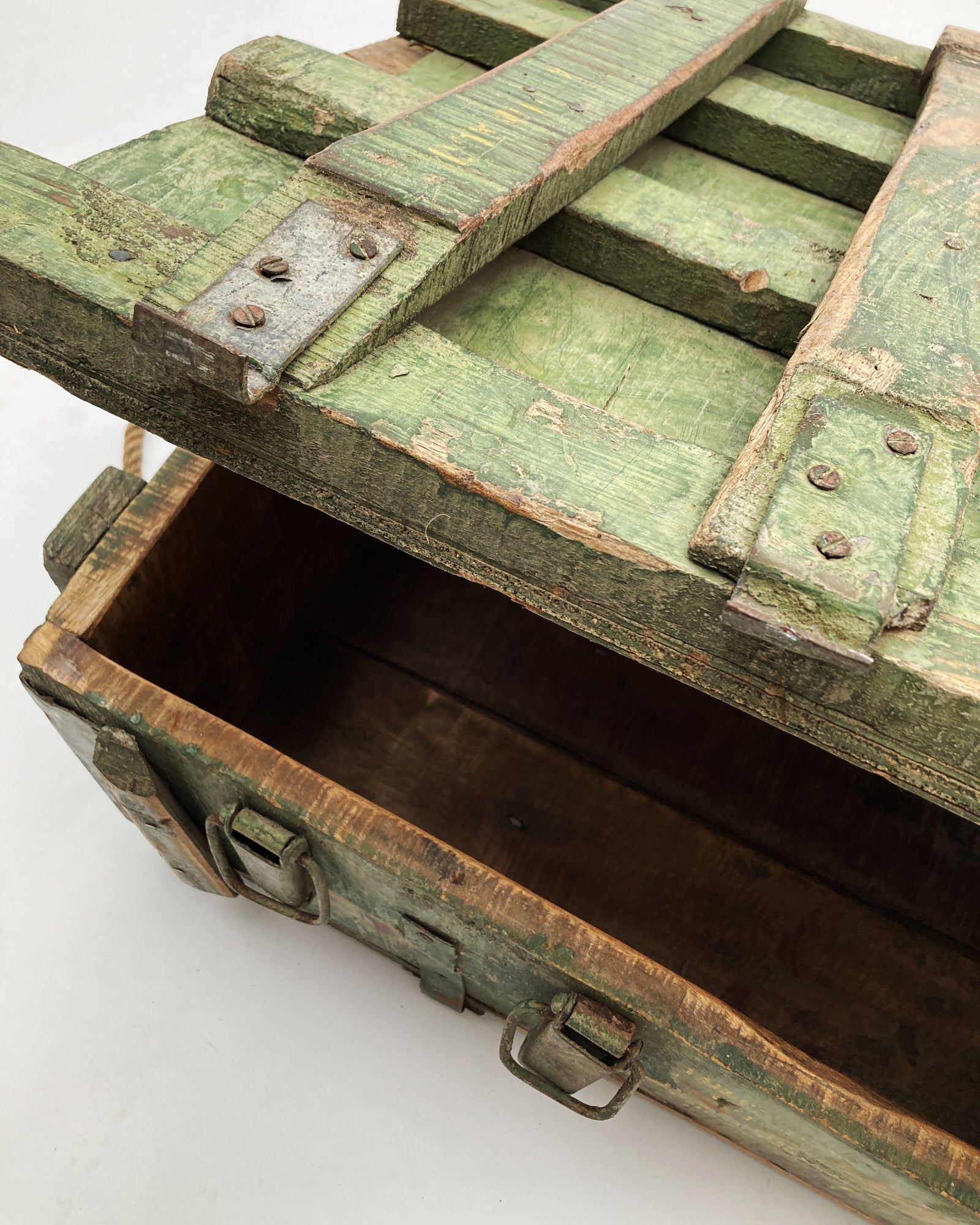Baule in legno vintage Army modello B - OrchideaMilano1981