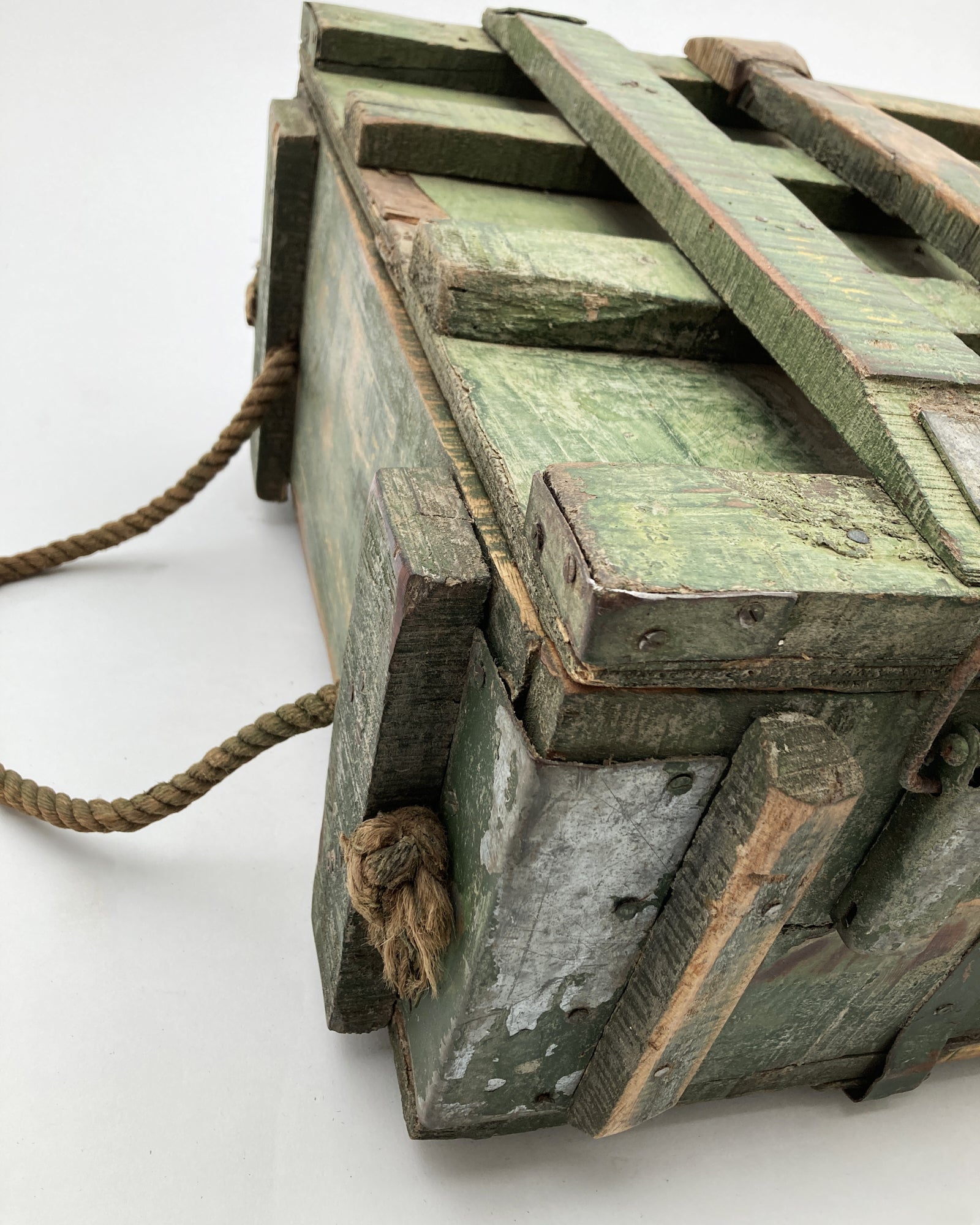 Baule in legno vintage Army modello C - OrchideaMilano1981