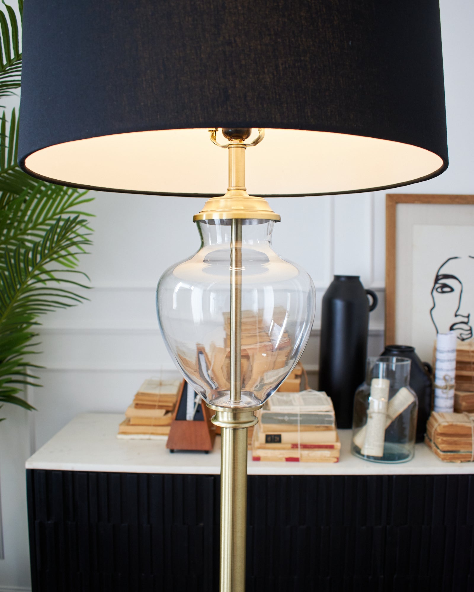 Lampada da terra in metallo e vetro Pigalle - OrchideaMilano1981