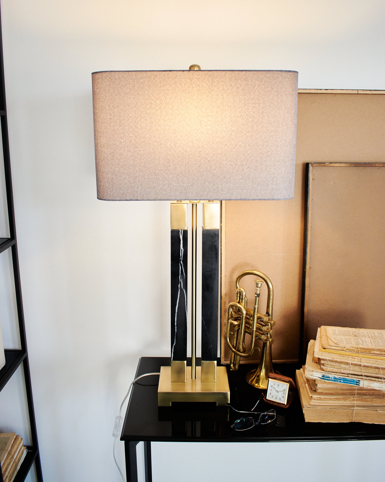 Lampada da tavolo in marmo e metallo Grosvenor - OrchideaMilano1981