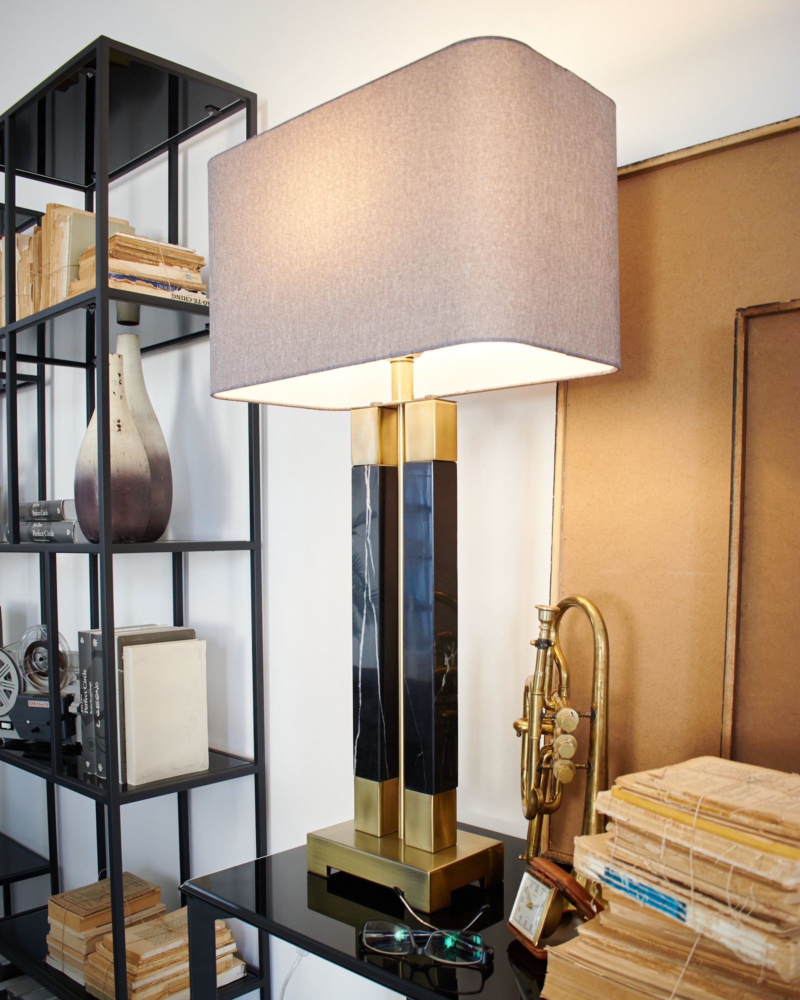 Lampada da tavolo in marmo e metallo Grosvenor - OrchideaMilano1981