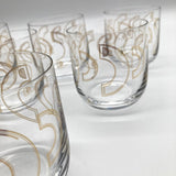 Bicchieri da acqua in vetro cristallino Art Deco set da 12 - OrchideaMilano1981