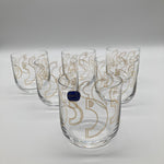 Bicchieri da acqua in vetro cristallino Art Deco set da 12 - OrchideaMilano1981