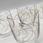 Bicchieri da acqua in vetro cristallino Art Deco set da 12 - OrchideaMilano1981