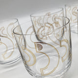 Bicchieri da acqua in vetro cristallino Art Deco set da 12 - OrchideaMilano1981