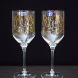 Calici in vetro cristallino Art Deco set da 12 - OrchideaMilano1981