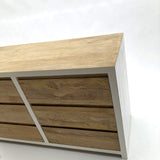 Cassettiera 6 cassetti in legno massello Acqua 130 cm - OrchideaMilano1981