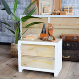Comodino in legno massello Acqua 55 cm - OrchideaMilano1981