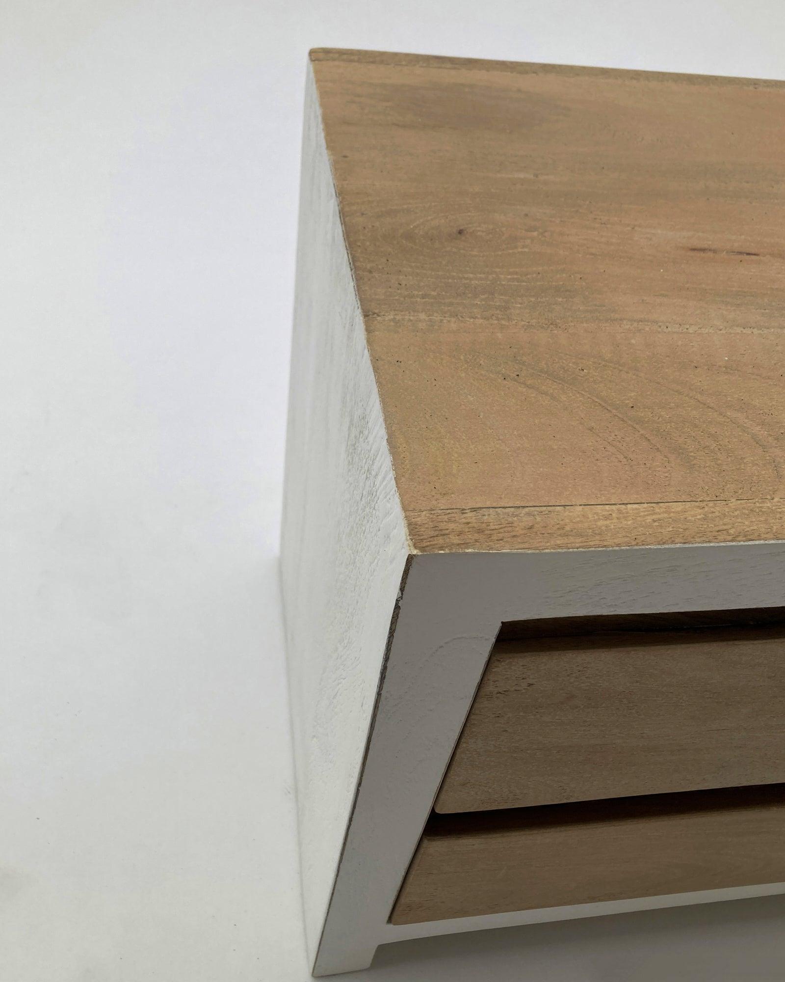 Comodino in legno massello Acqua 55 cm - OrchideaMilano1981