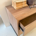 Comodino 2 cassetti in legno e ferro Skyline 60 cm - OrchideaMilano1981