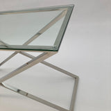 Consolle moderna in acciaio e vetro Park Avenue 120 cm - OrchideaMilano1981