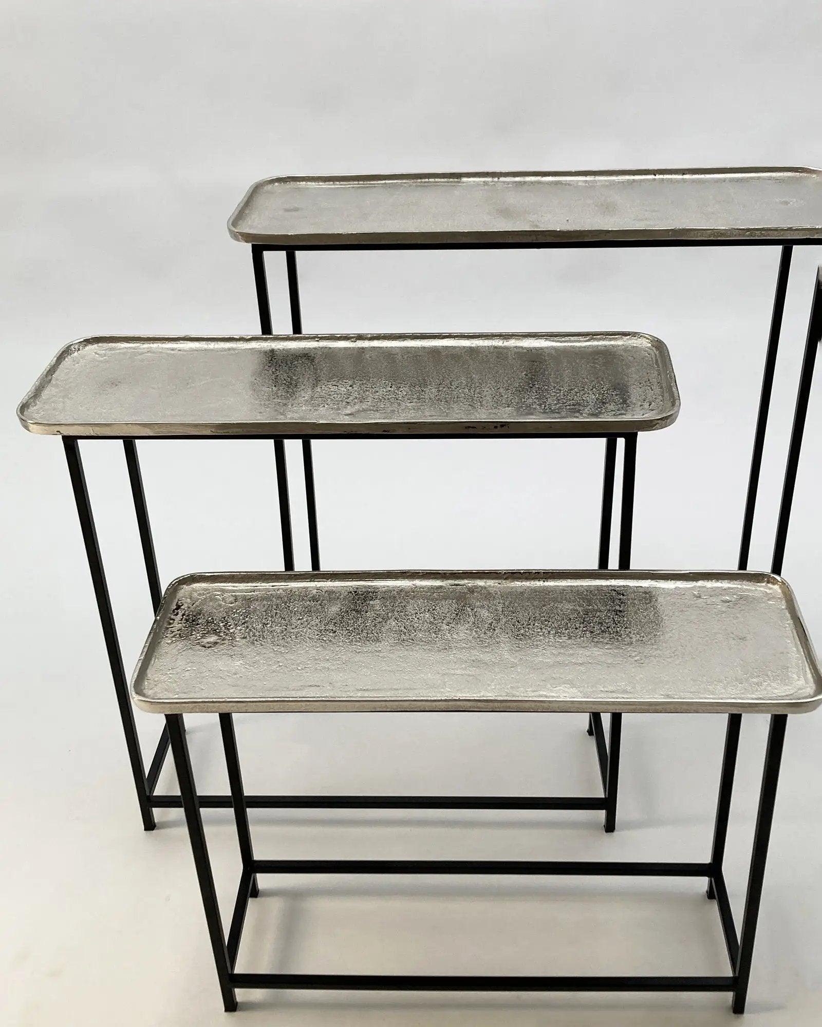 Consolle moderne in alluminio e ferro Modern Style set di 3 - OrchideaMilano1981