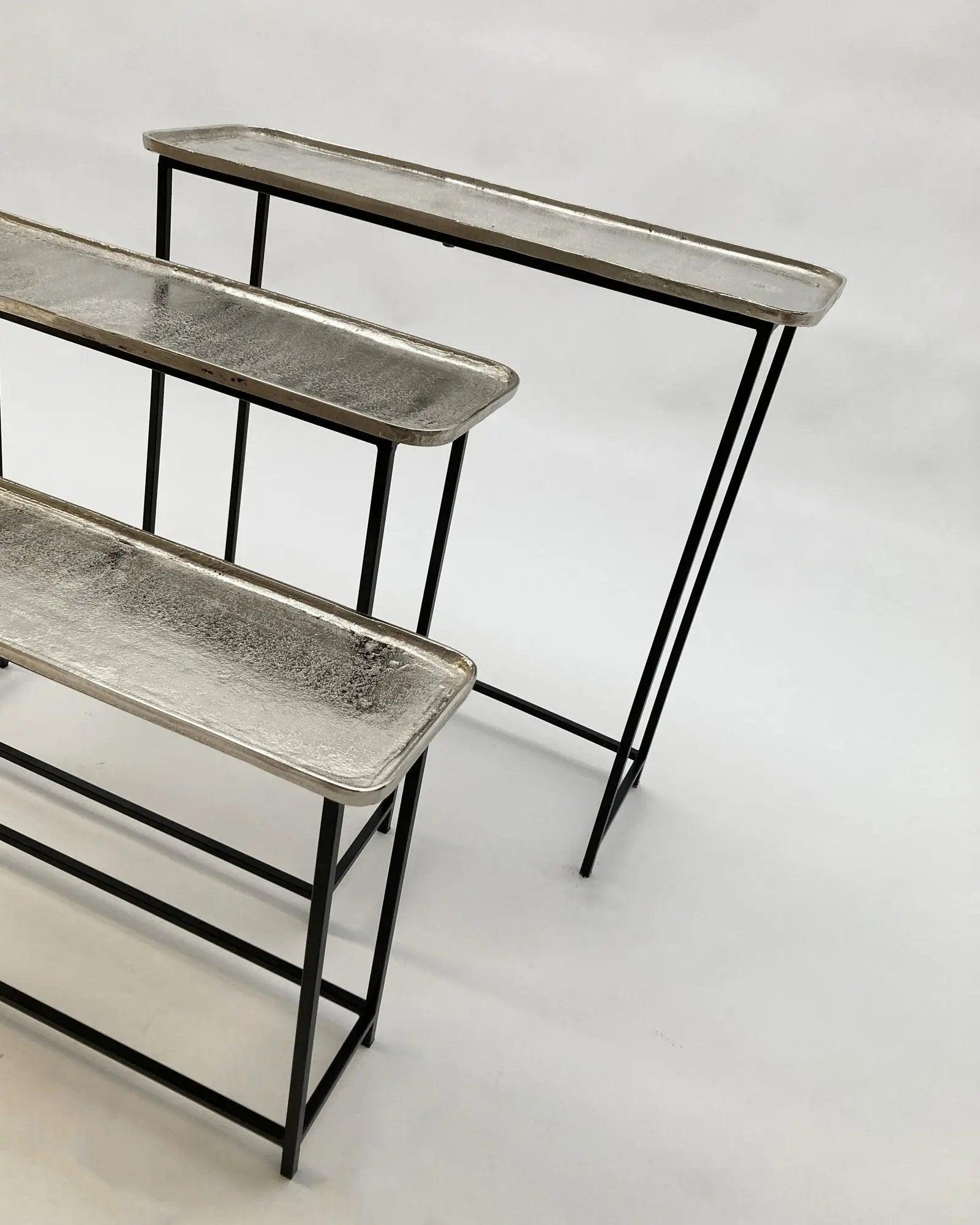 Consolle moderne in alluminio e ferro Modern Style set di 3 - OrchideaMilano1981