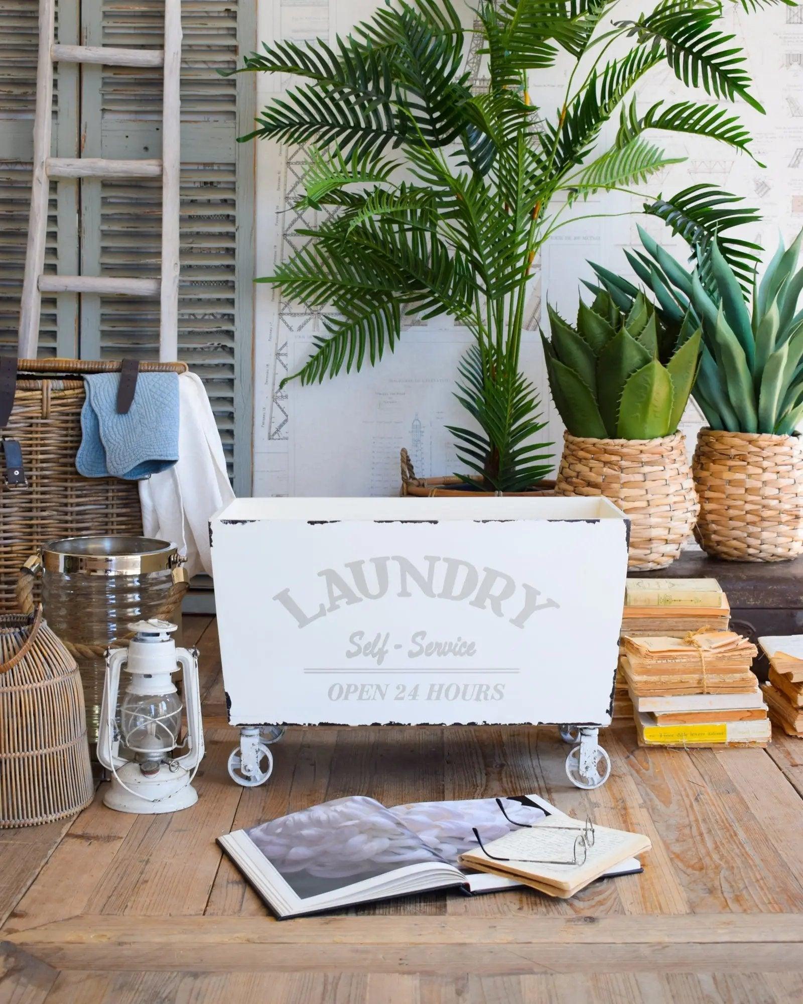 Cassetta con ruote in legno Country Living - OrchideaMilano1981