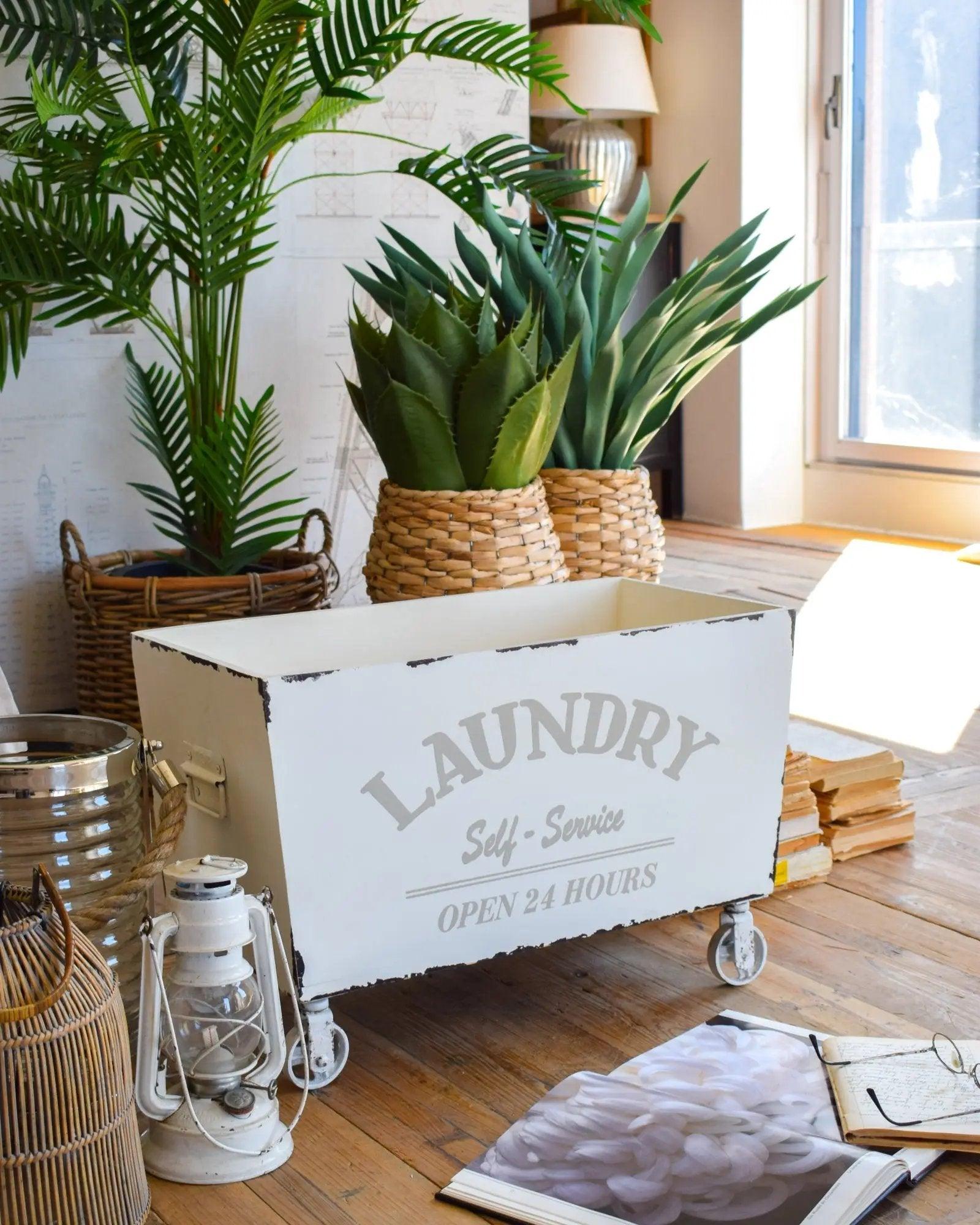 Cassetta con ruote in legno Country Living - OrchideaMilano1981