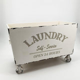Cassetta con ruote in legno Country Living - OrchideaMilano1981